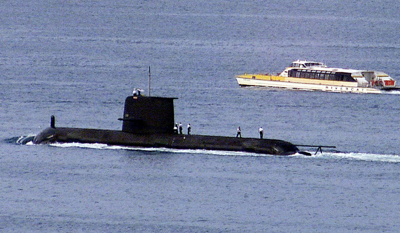 Collins-class submarine HMAS Waller at Sydney Harbour